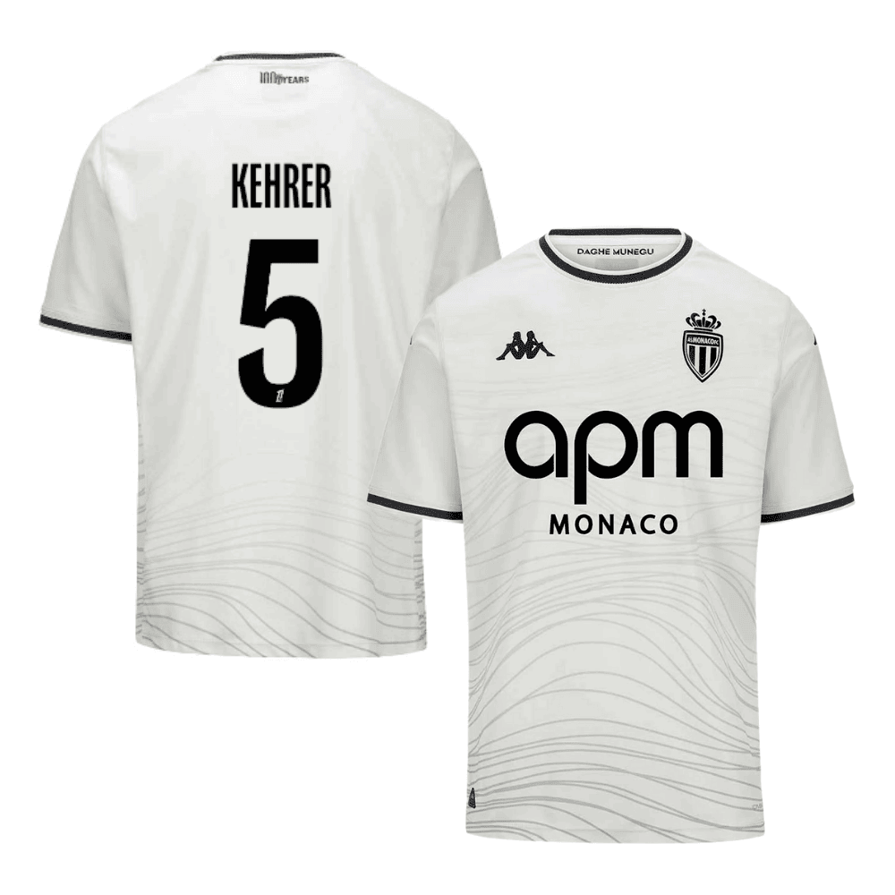 Thilo Kehrer 5 AS Monaco 2024/25 Third Men Jersey - White