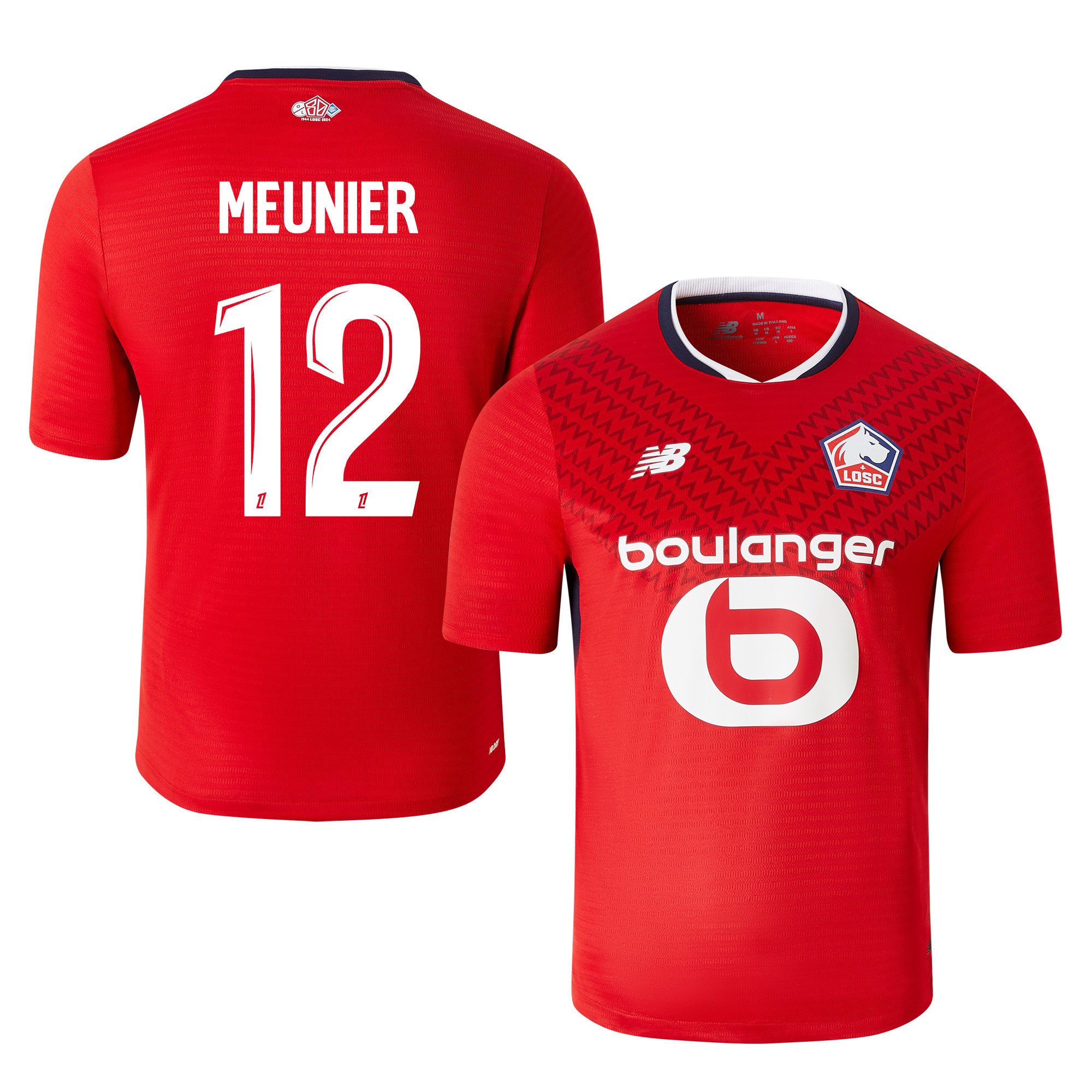 Thomas Meunier 12 LOSC Lille 2024/25 Home Men Jersey - Red