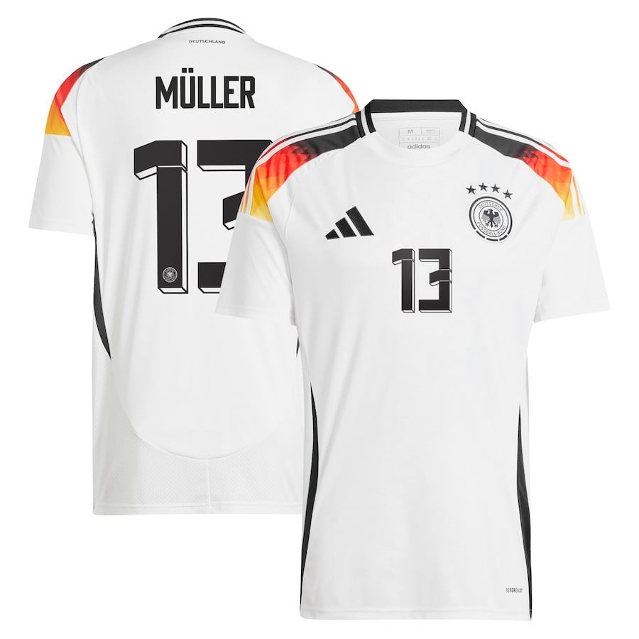 Thomas Müller 13 Germany National Team 2024 Home Men Jersey - White