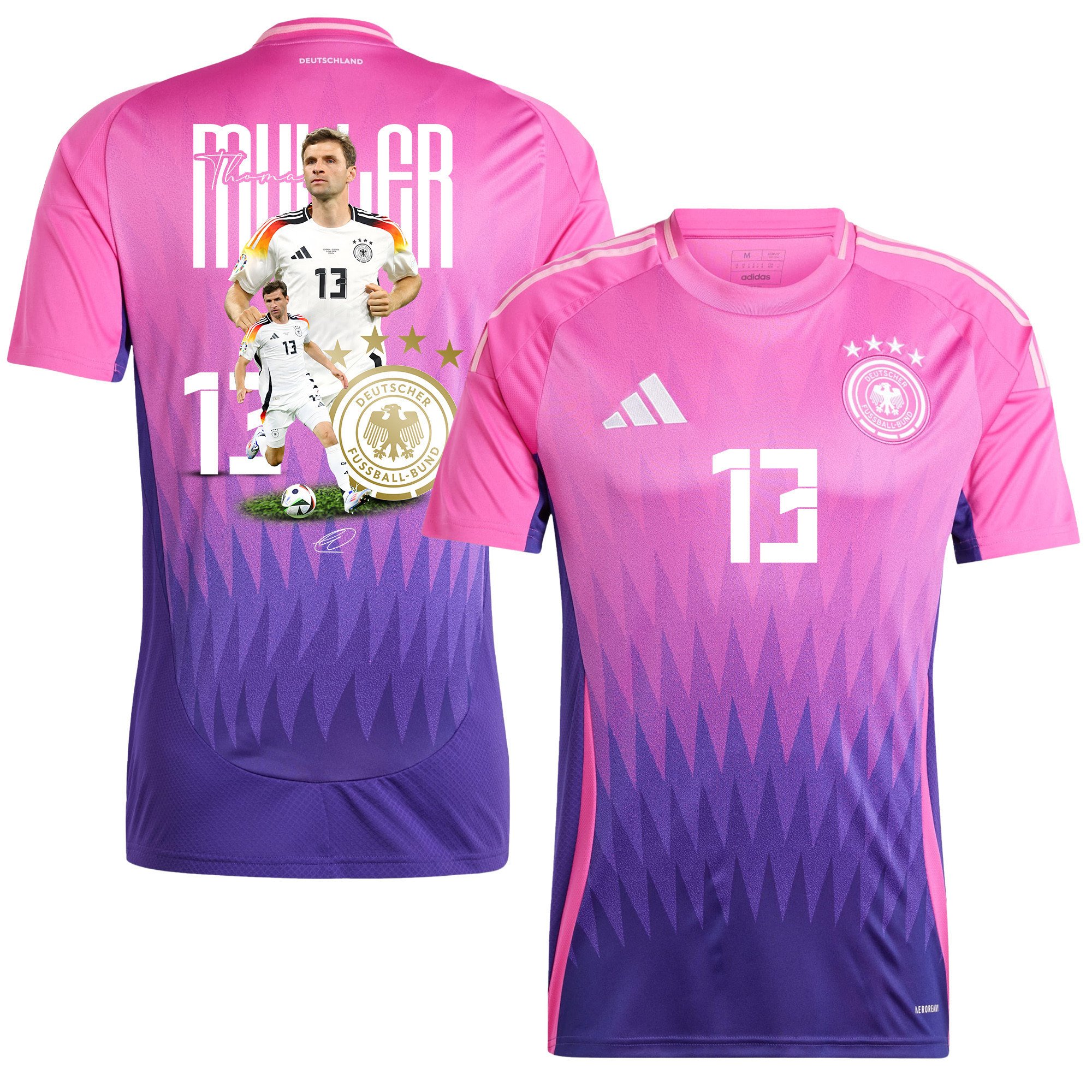 Thomas Müller 13 Iconic Player Signed Germany 2024/25 Away Jersey - Men