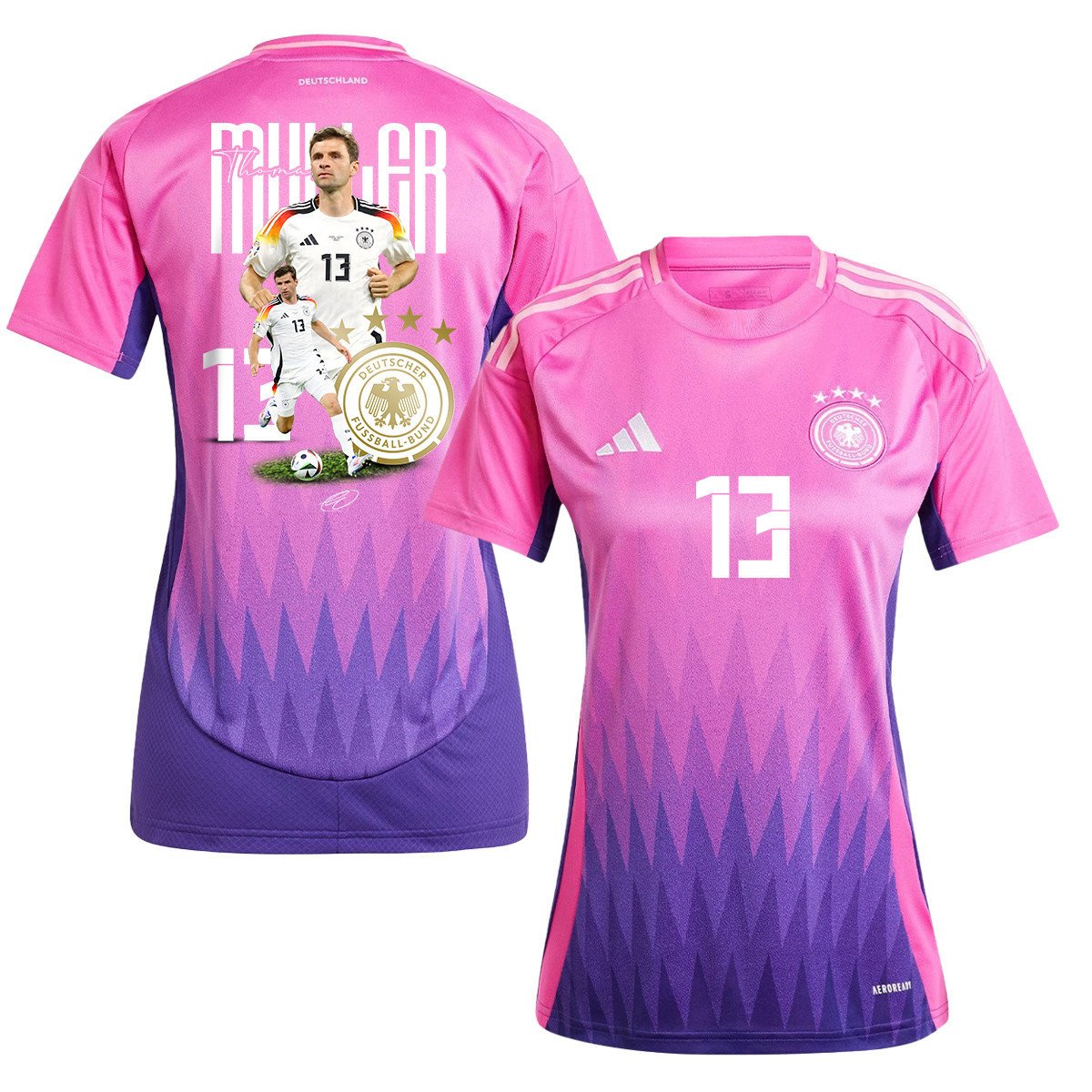 Thomas Müller 13 Iconic Player Signed Germany 2024/25 Women's Jersey