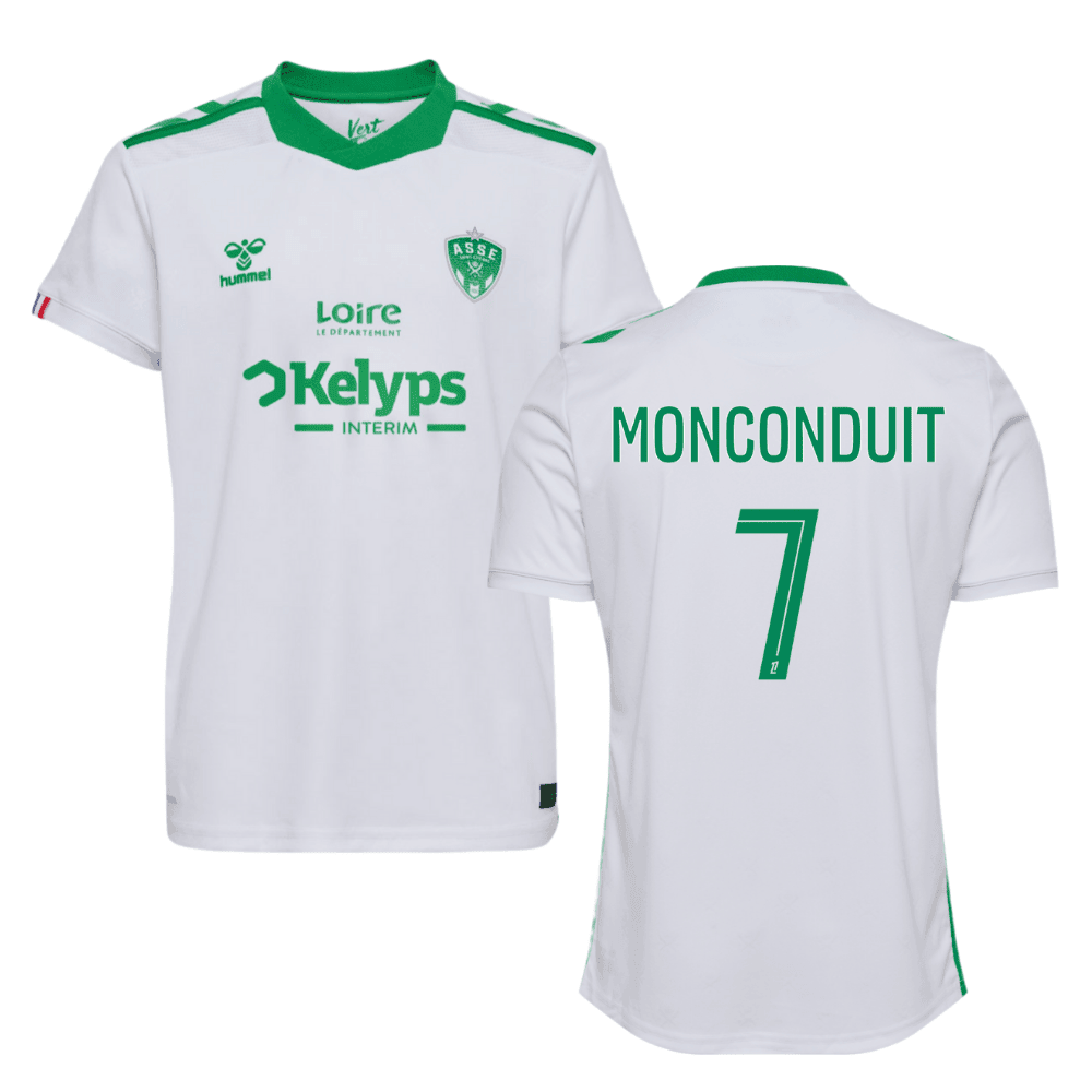 Thomas Monconduit 7 AS Saint-Étienne 2024/25 Away Men Jersey - White