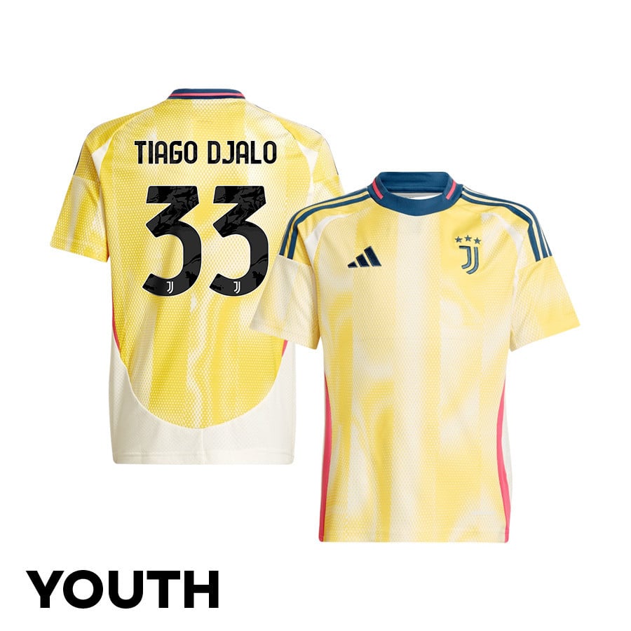 Tiago Djaló 33 Juventus 2024/25 Away YOUTH Jersey - Yellow