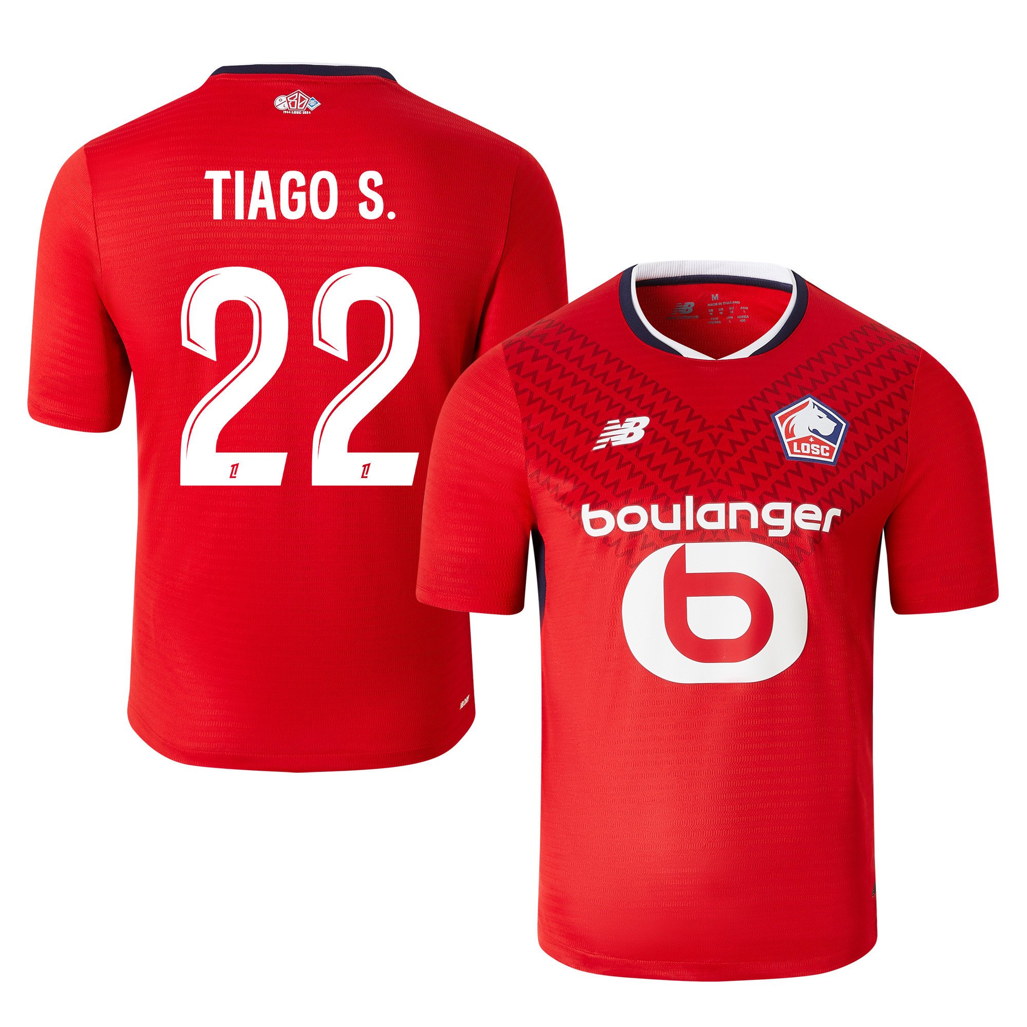 Tiago Santos 22 LOSC Lille 2024/25 Home Men Jersey - Red