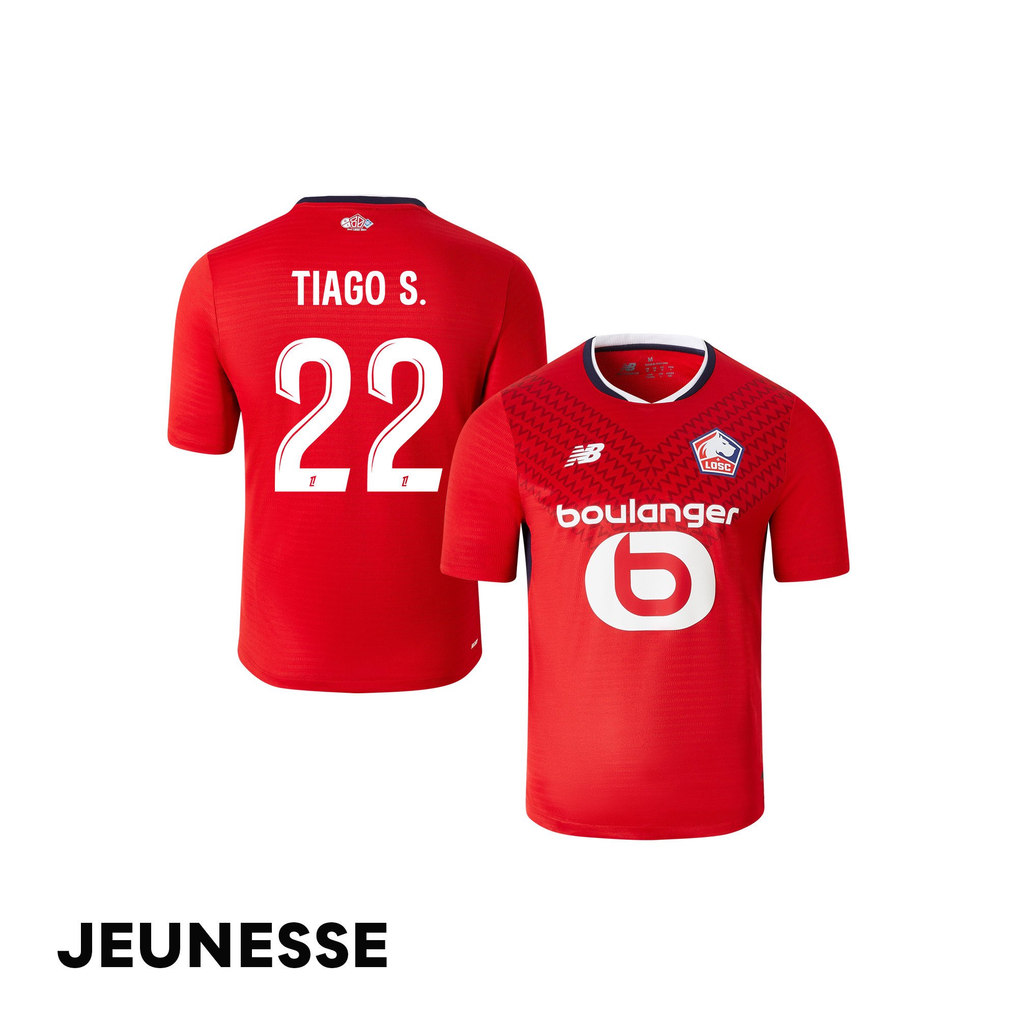 Tiago Santos 22 LOSC Lille 2024/25 Home YOUTH Jersey - Red