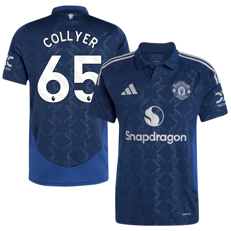 Toby Collyer 65 Manchester United 2024/25 Away Jersey - Men, Blue