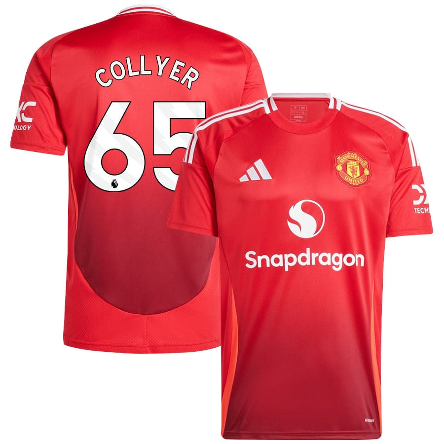Toby Collyer 65 Manchester United 2024/25 Home Jersey - Men, Red