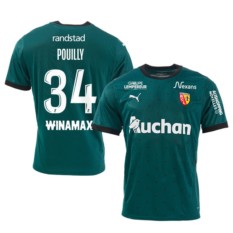 Tom Pouilly 34 RC Lens 2024/25 Away Men Jersey - Green