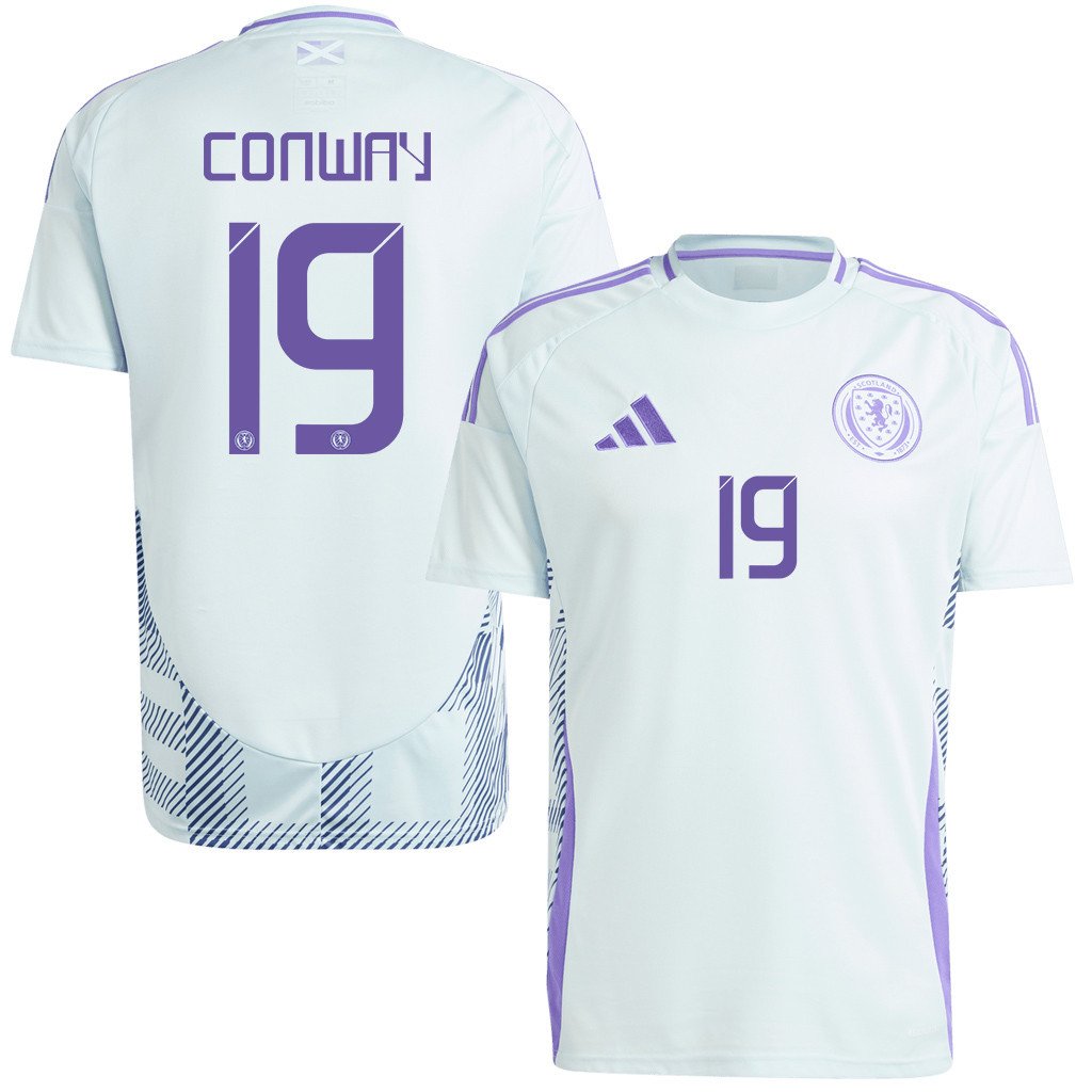 Tommy Conway 19 Scotland National Team 2024 Away Men Jersey - White