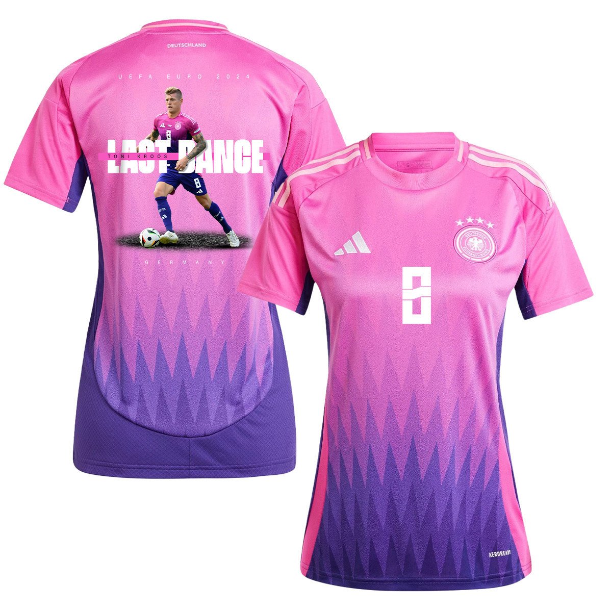 Toni Kroos 8 and The Final Kick On The Pitch Germany 2024/25 Women's Jersey