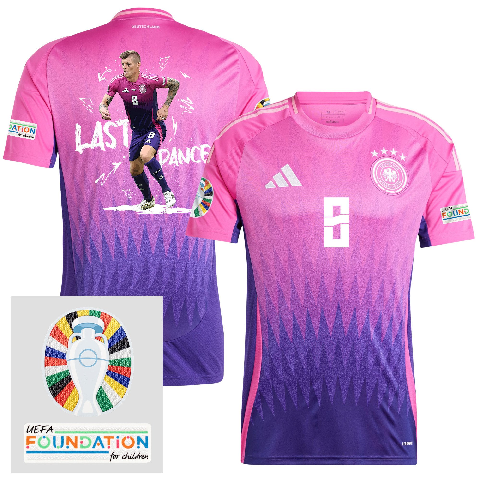 Toni Kroos 8 Embracing the Last Dance Germany 2024/25 Away Jersey - Men - UEFA Foundation Patch