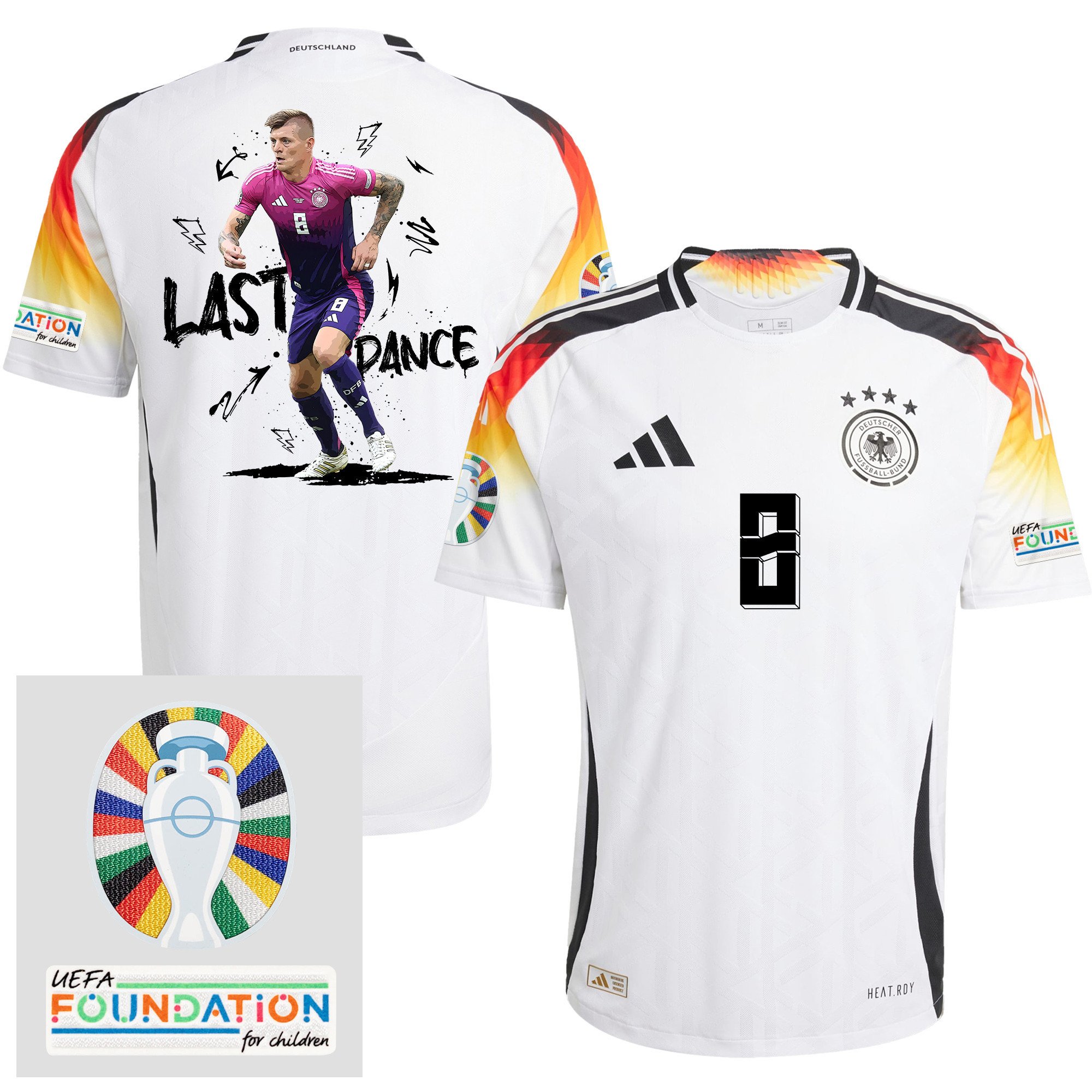 Toni Kroos 8 Embracing the Last Dance Germany 2024/25 Home Jersey - Men - UEFA Foundation Patch