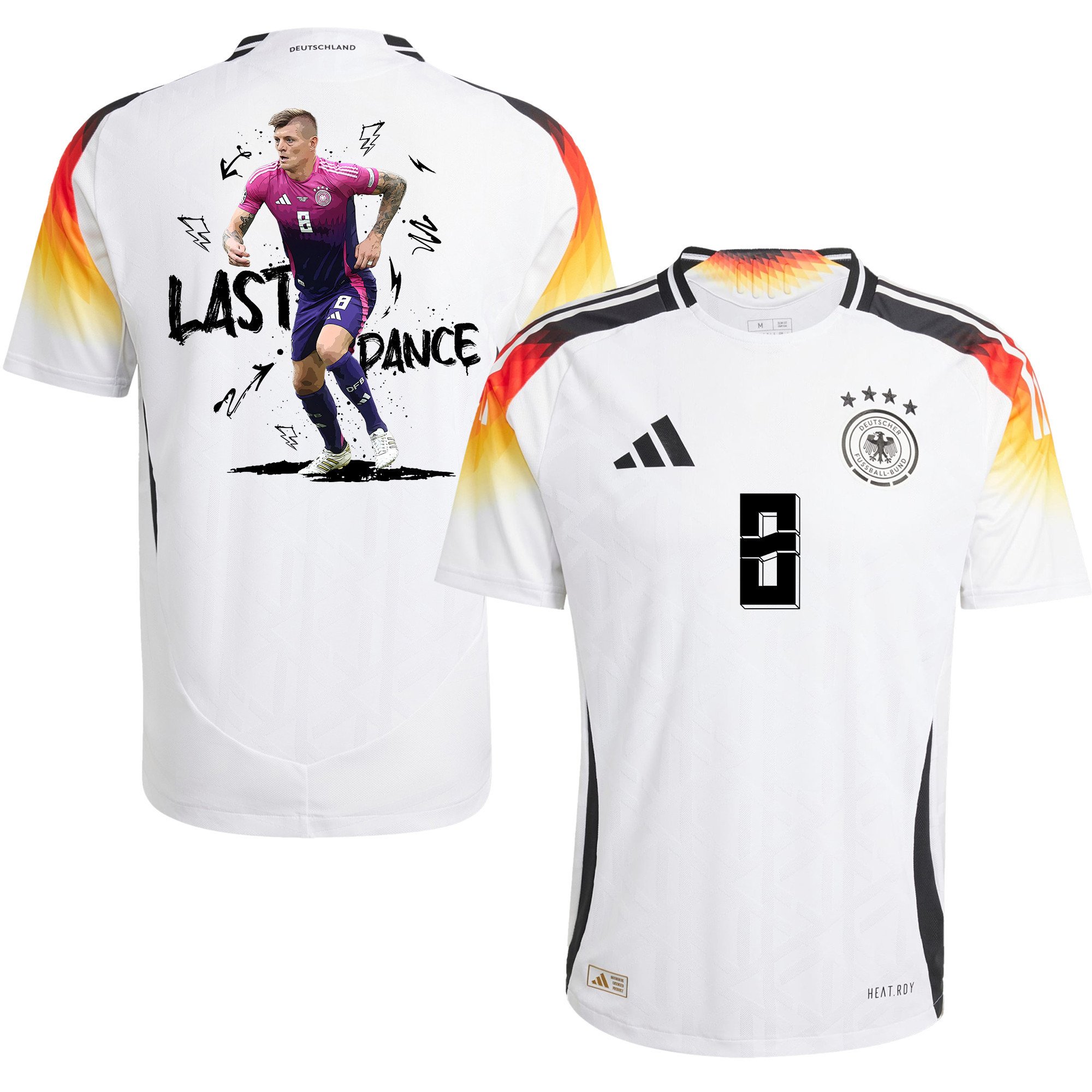Toni Kroos 8 Embracing the Last Dance Germany 2024/25 Home Jersey - Men, White