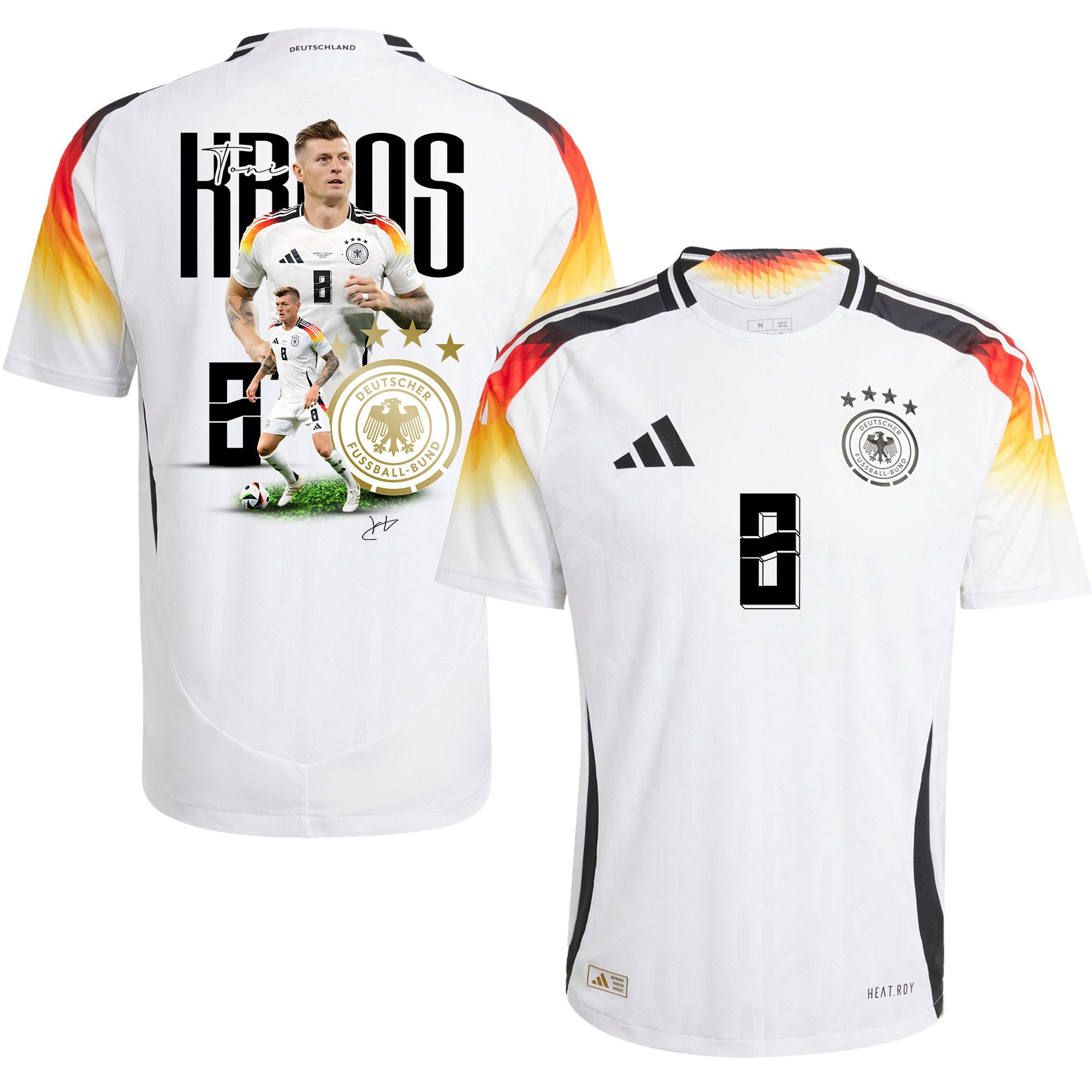 Toni Kroos 8 Euro 2024 Football Superstar Germany 2024/25 Home Jersey - Men, White