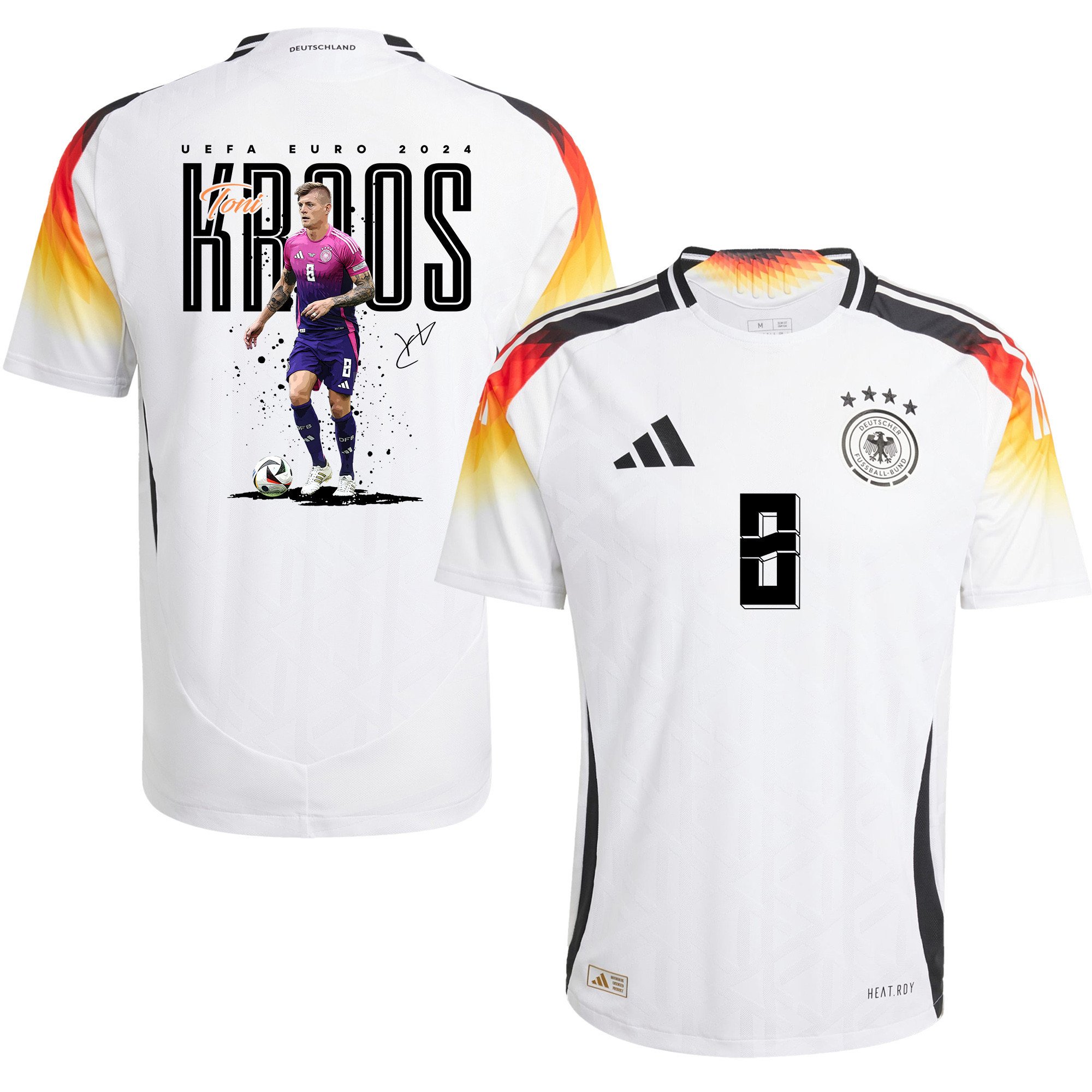 Toni Kroos 8 Iconic Player Signed Germany 2024/25 Home Jersey - Men, White
