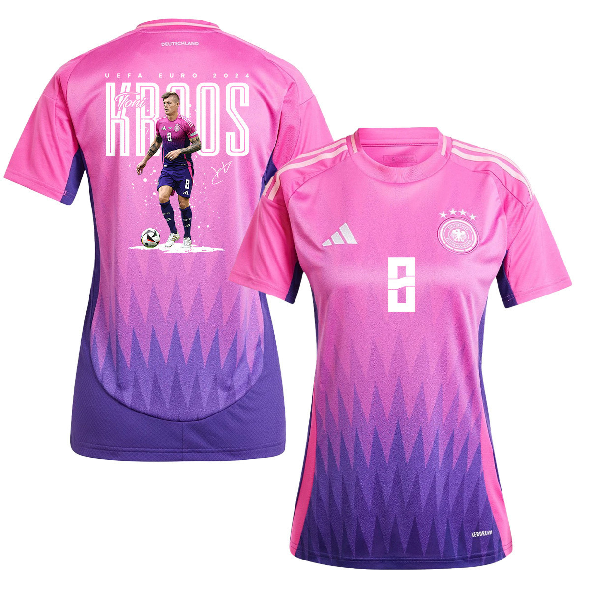 Toni Kroos 8 Iconic Player Signed Germany 2024/25 Women's Jersey