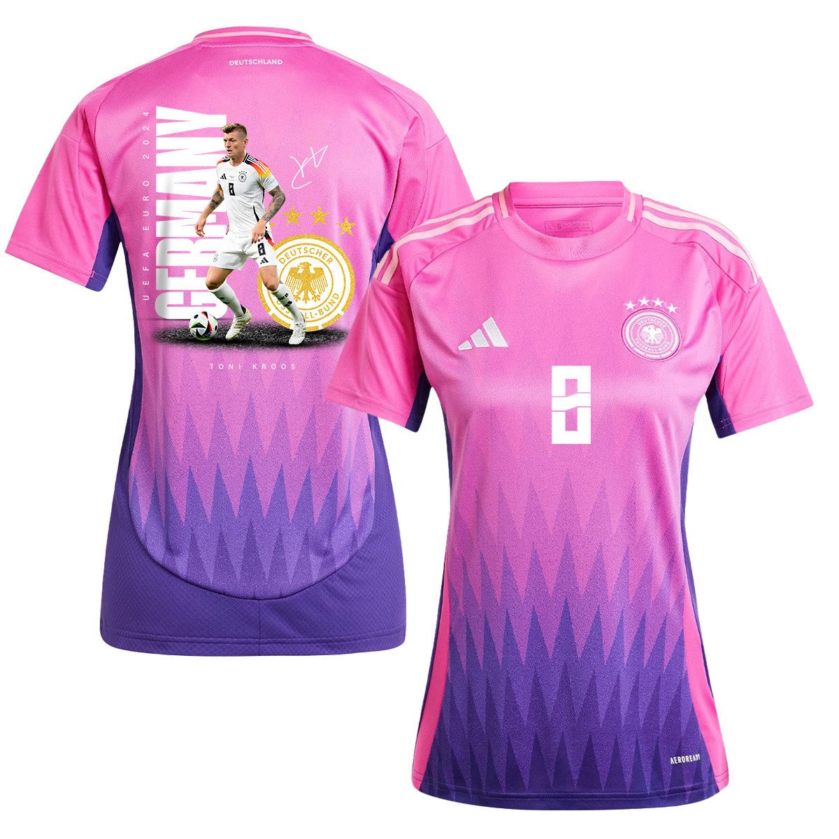 Toni Kroos 8 Signed Game-changer Germany National Team 2024 Away WOMEN Jersey - Purple