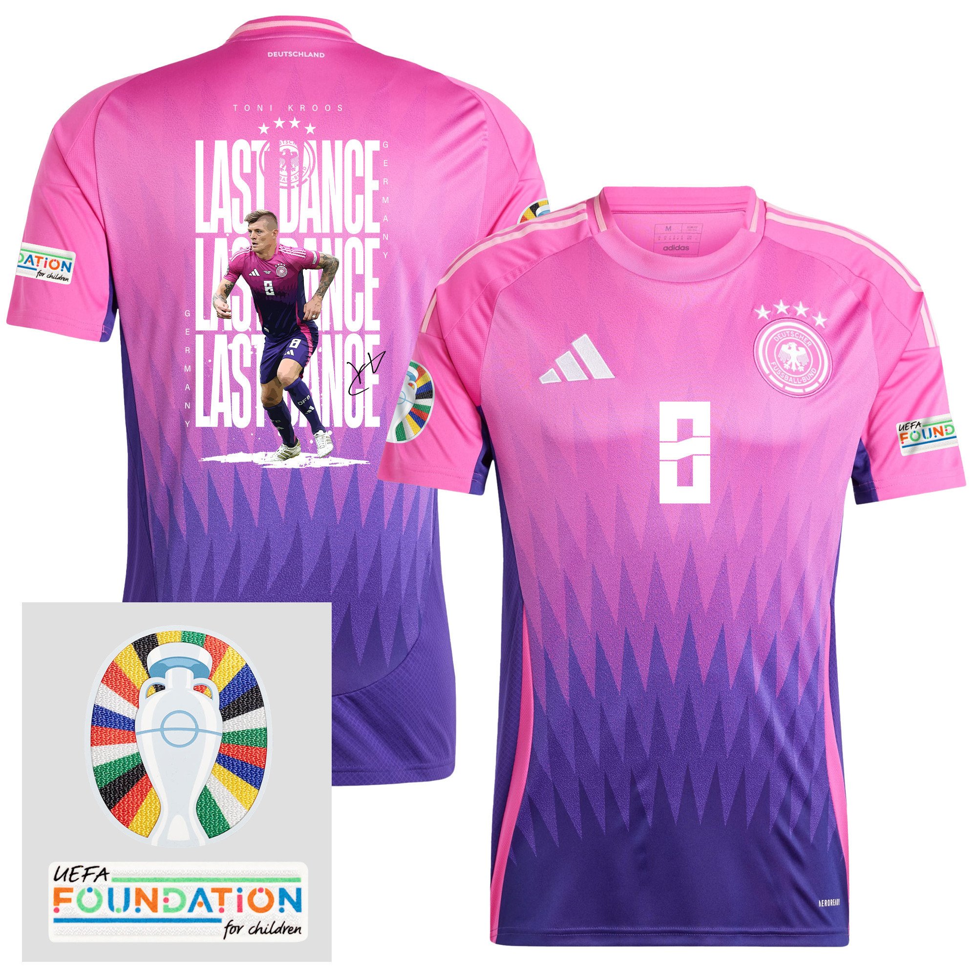 Toni Kroos 8 The Last Dance On The Pitch Germany 2024/25 Away Jersey - Men - UEFA Foundation Patch