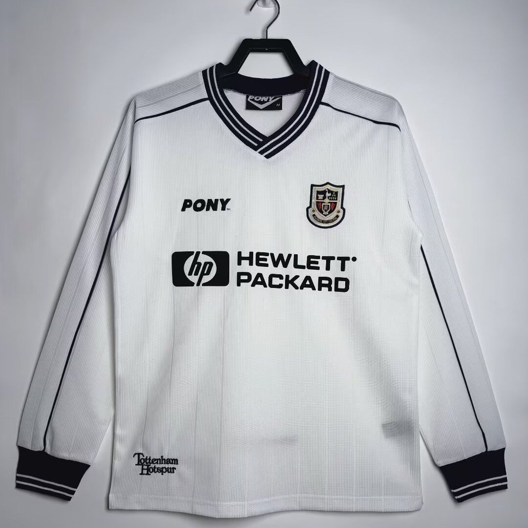 Tottenham Hotspur 1997/99 Home Retro Long Sleeve Men Jersey - White