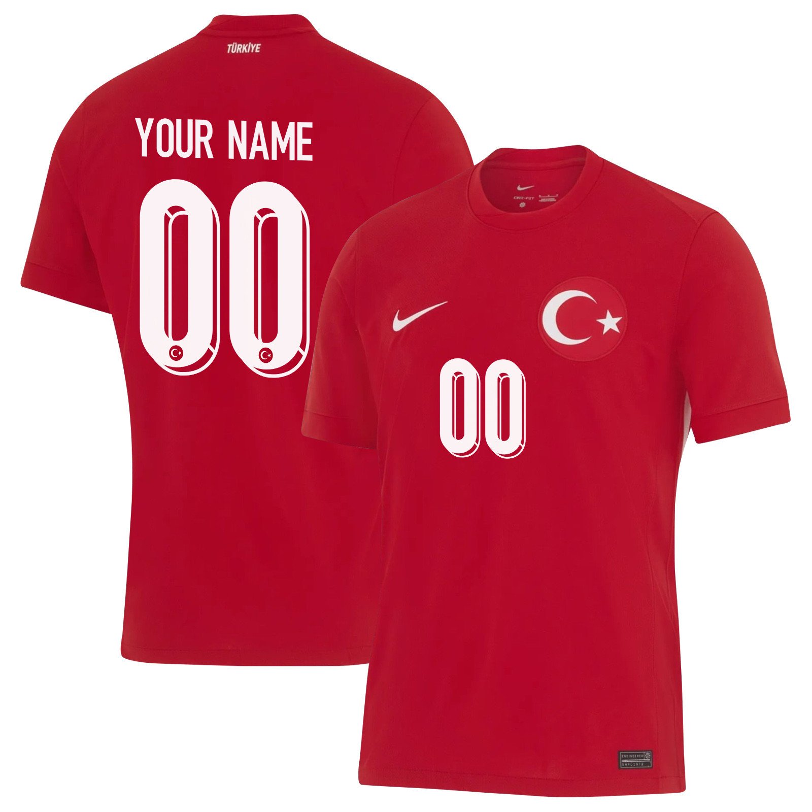 Turkey National Team 2024 Away Stadium Custom Men Jersey - Red