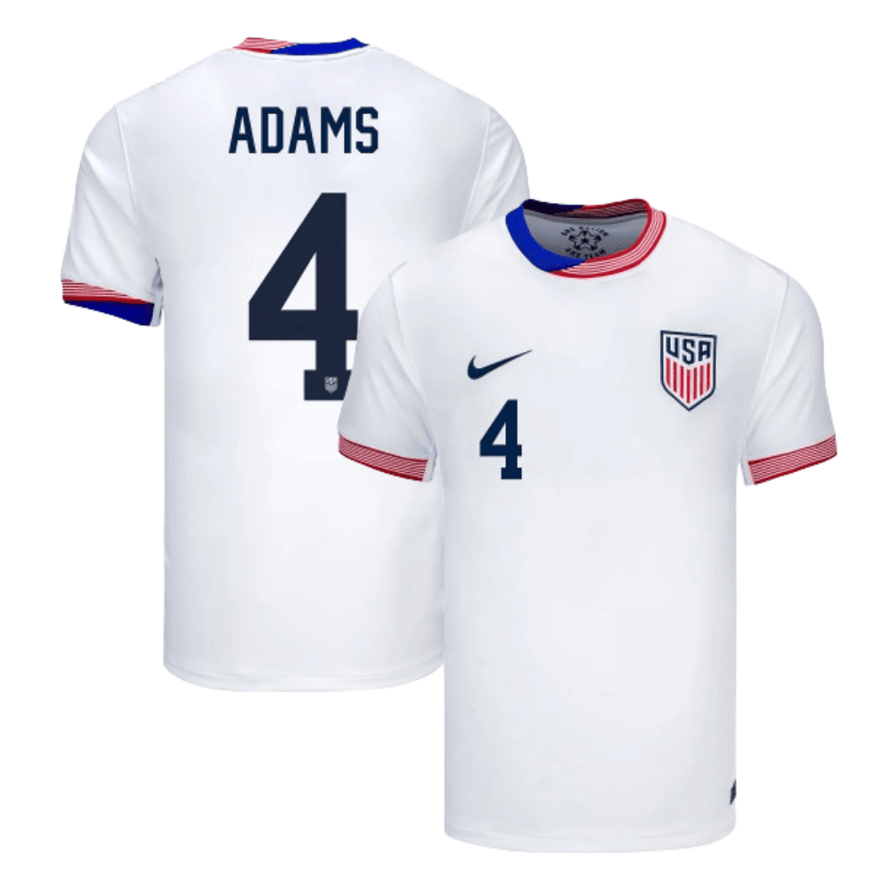 Tyler Adams 4 USMNT 2024 American Classic Home Stadium Men Jersey - White