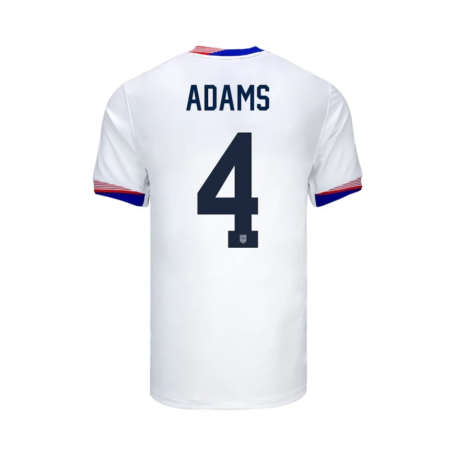 Tyler Adams 4 USMNT 2024 American YOUTH Classic Home Stadium Jersey - White