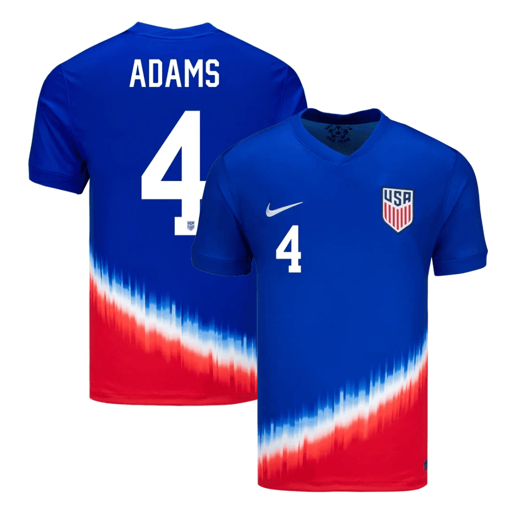 Tyler Adams 4 USWNT 2024 American Icon Away Stadium Jersey - Men Blue