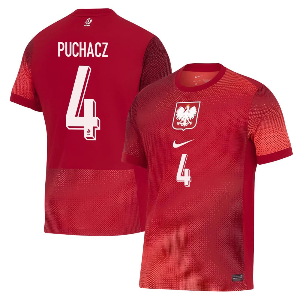 Tymoteusz Puchacz 4 Poland National Team 2024/25 Away Men Jersey - Red