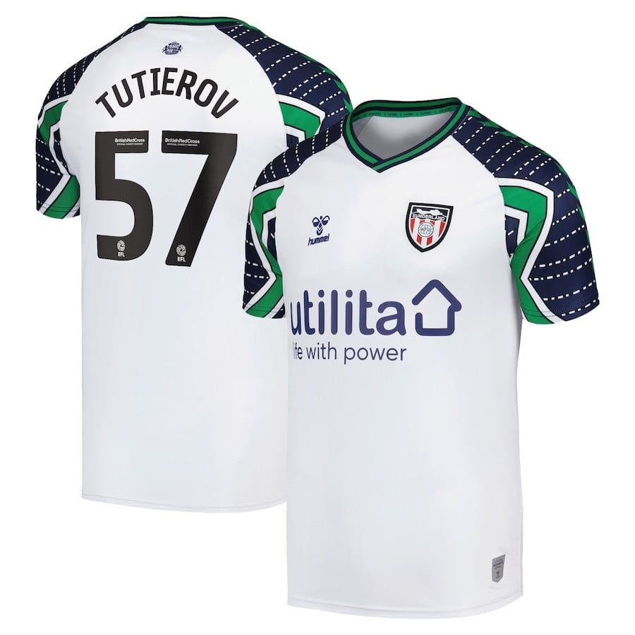 Tymur Tutierov 57 Sunderland A.F.C. 2024/25 Away Men Jersey - White