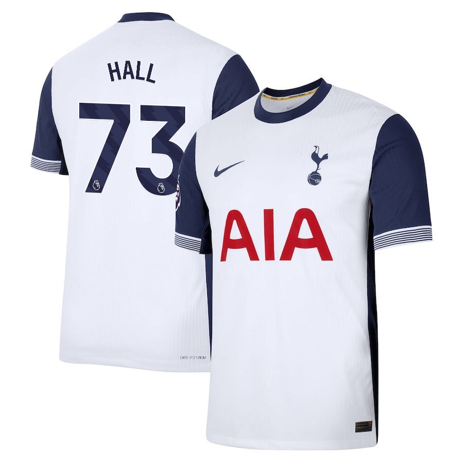 Tyrese Hall 73 Tottenham Hotspur 2024/25 Home Men Jersey - White