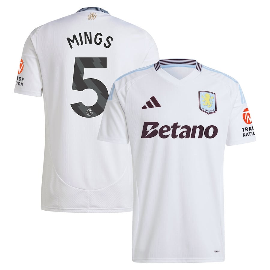 Tyrone Mings 5 Aston Villa 2024/25 Away Men Jersey - White
