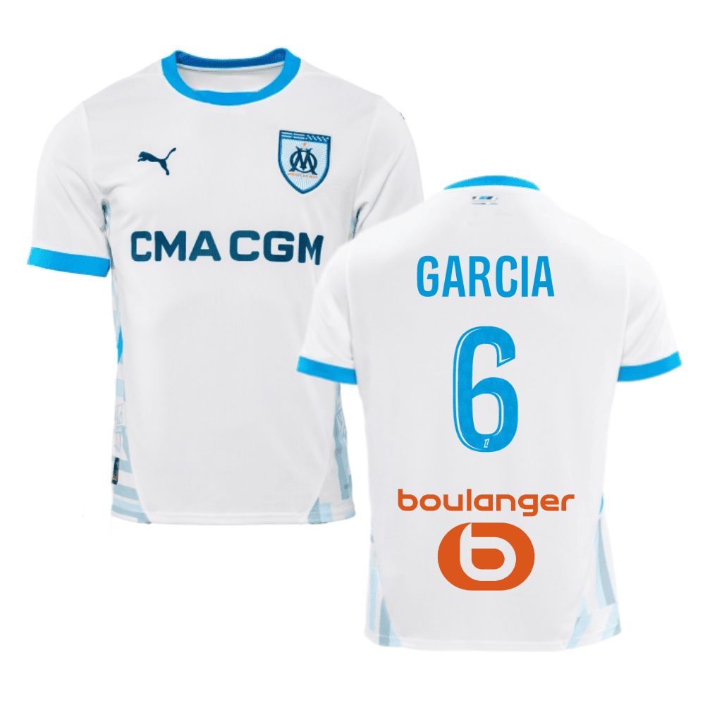 Ulisses Garcia 6 Olympique de Marseille 2024/25 Home Men Jersey - White
