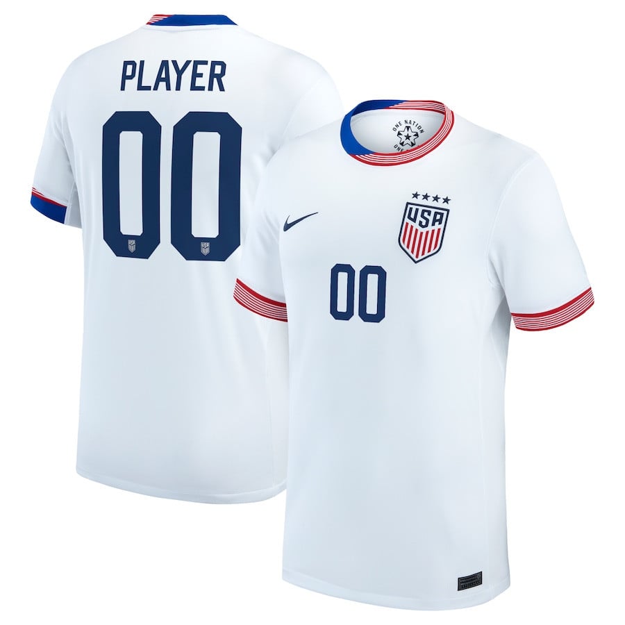 USA Women's National Team 2024/25 Home Men Custom Jersey - White