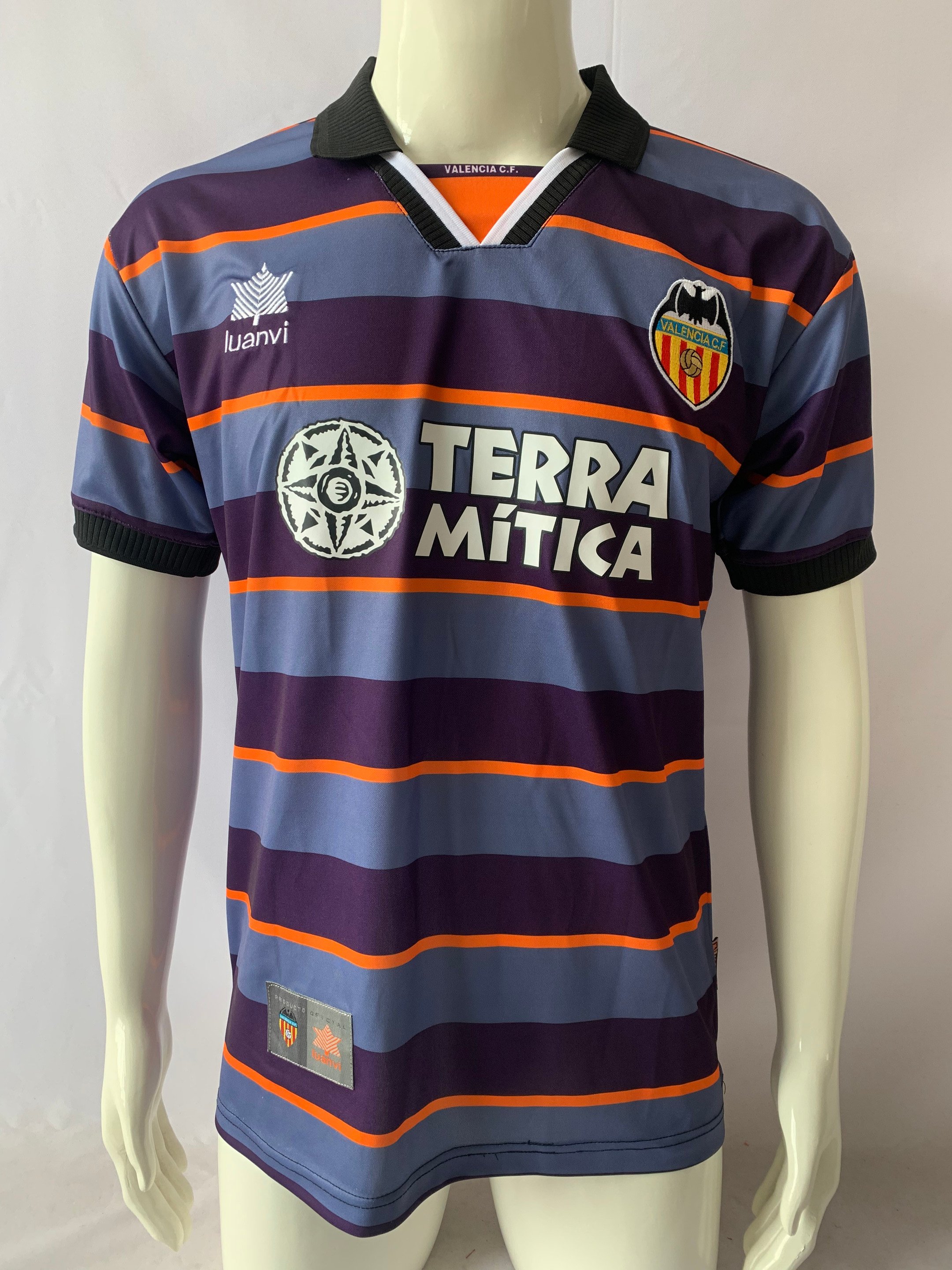 Valencia CF 1999/2000 Third Retro Men Jersey – Blue