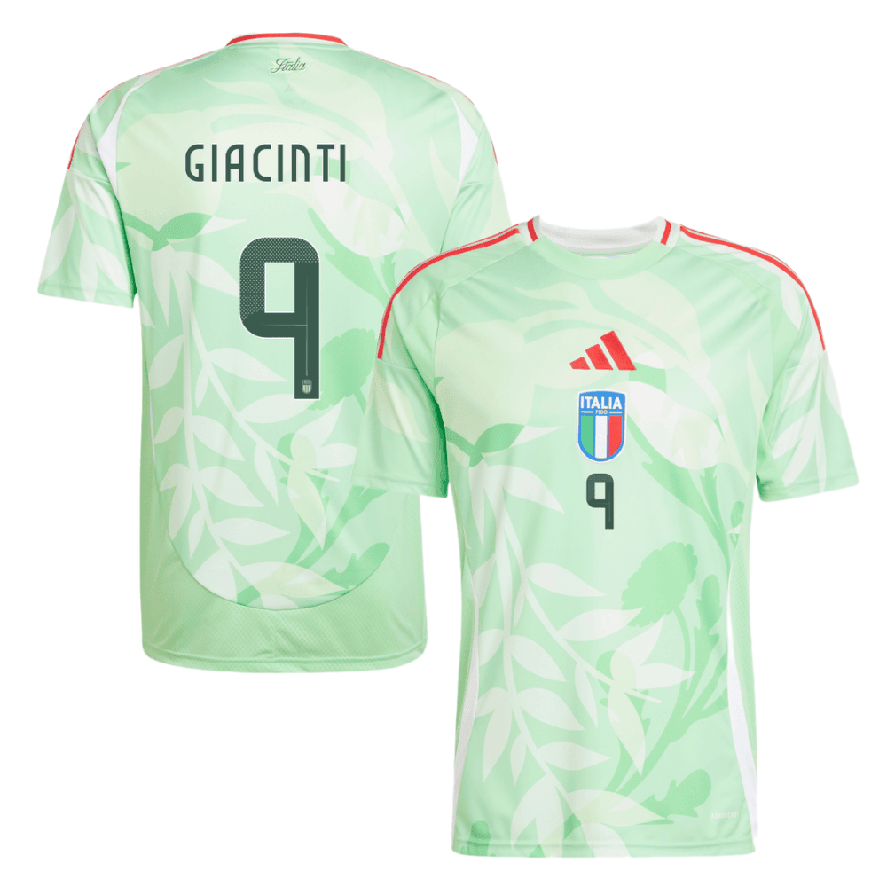 Valentina Giacinti 9 Italy Women's National Team 2025/26 Away Men Jersey - Green