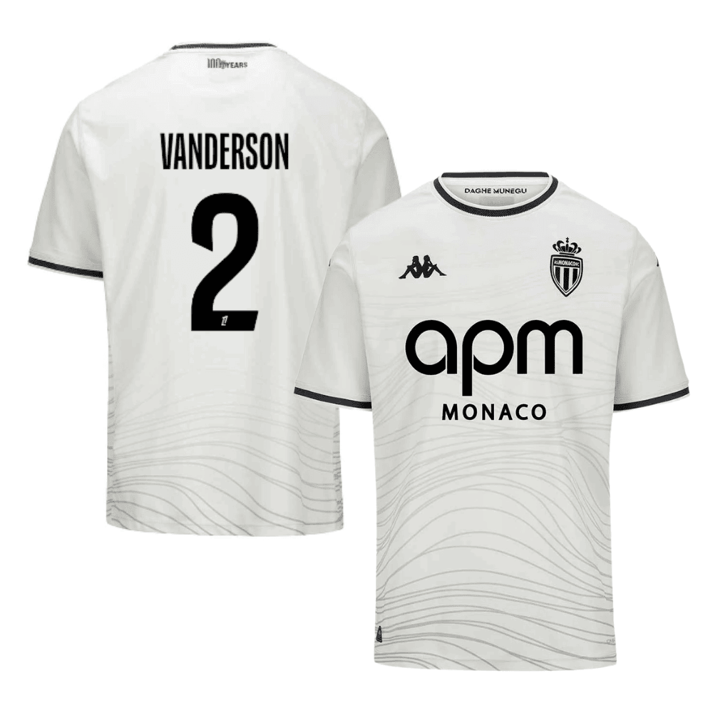 Vanderson 2 AS Monaco 2024/25 Third Men Jersey - White