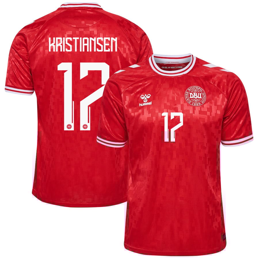 Victor Kristiansen 17 Denmark National Team 2024/25 Home Men Jersey - Red