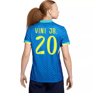 Vinicius Junior 20 Brazil 2024/25 Women Stadium Away Jersey - Yellow