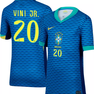 Vinicius Junior 20 Brazil 2024/25 YOUTH Away Jersey - Blue