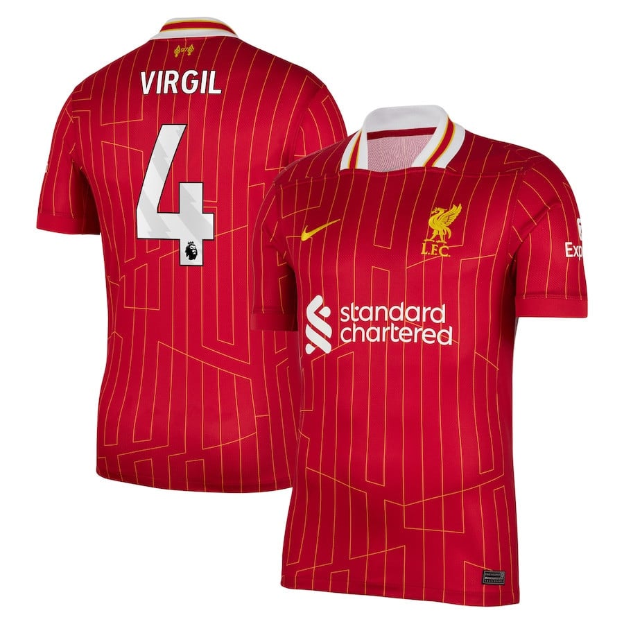 Virgil van Dijk 4 Liverpool 2024/25 Home Men Jersey - Red