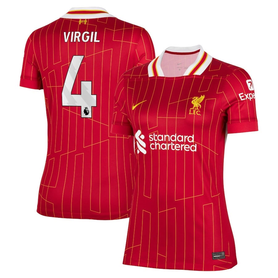 Virgil van Dijk 4 Liverpool 2024/25 Home Women Jersey - Red