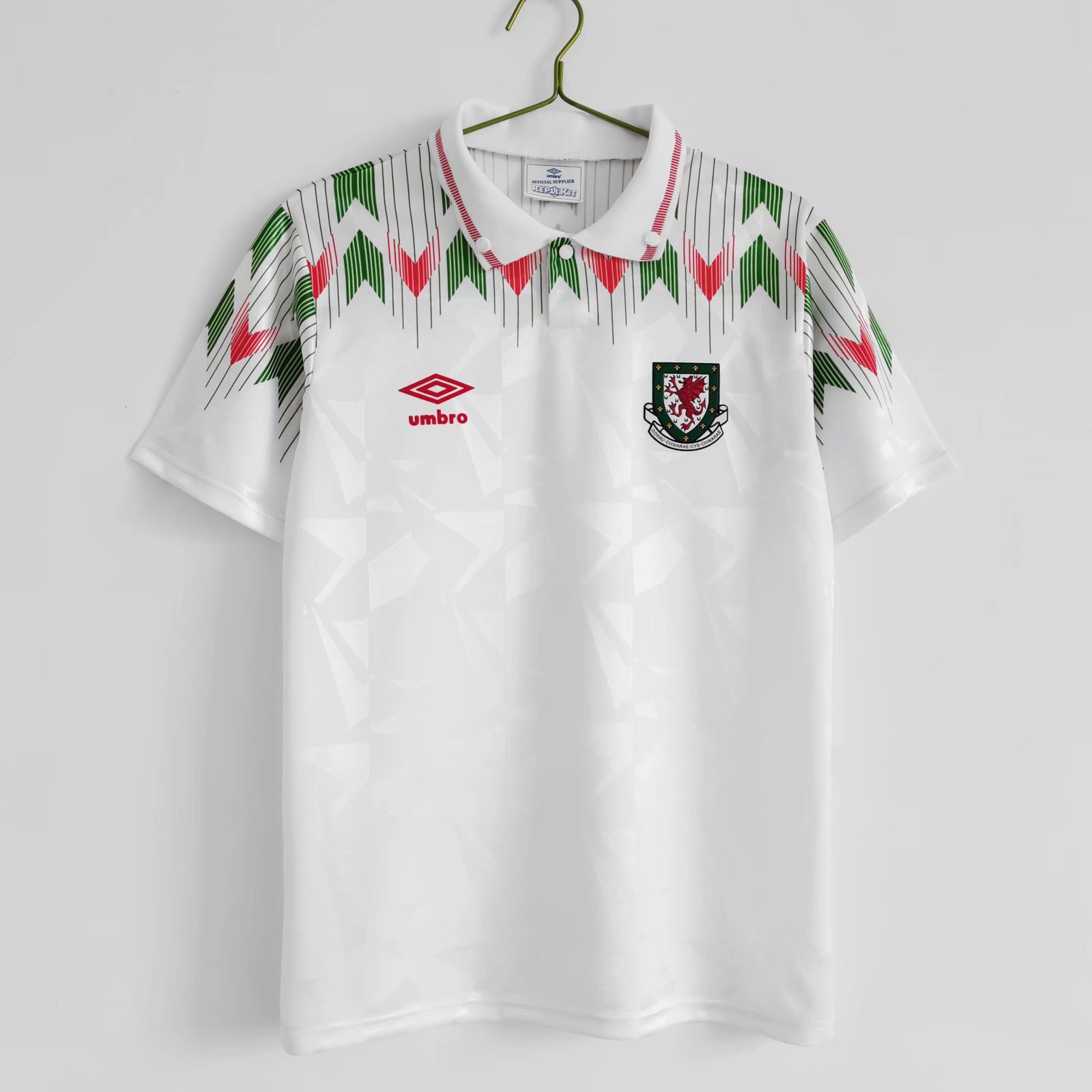 Wales 1990/92 Away Retro Men Jersey - White