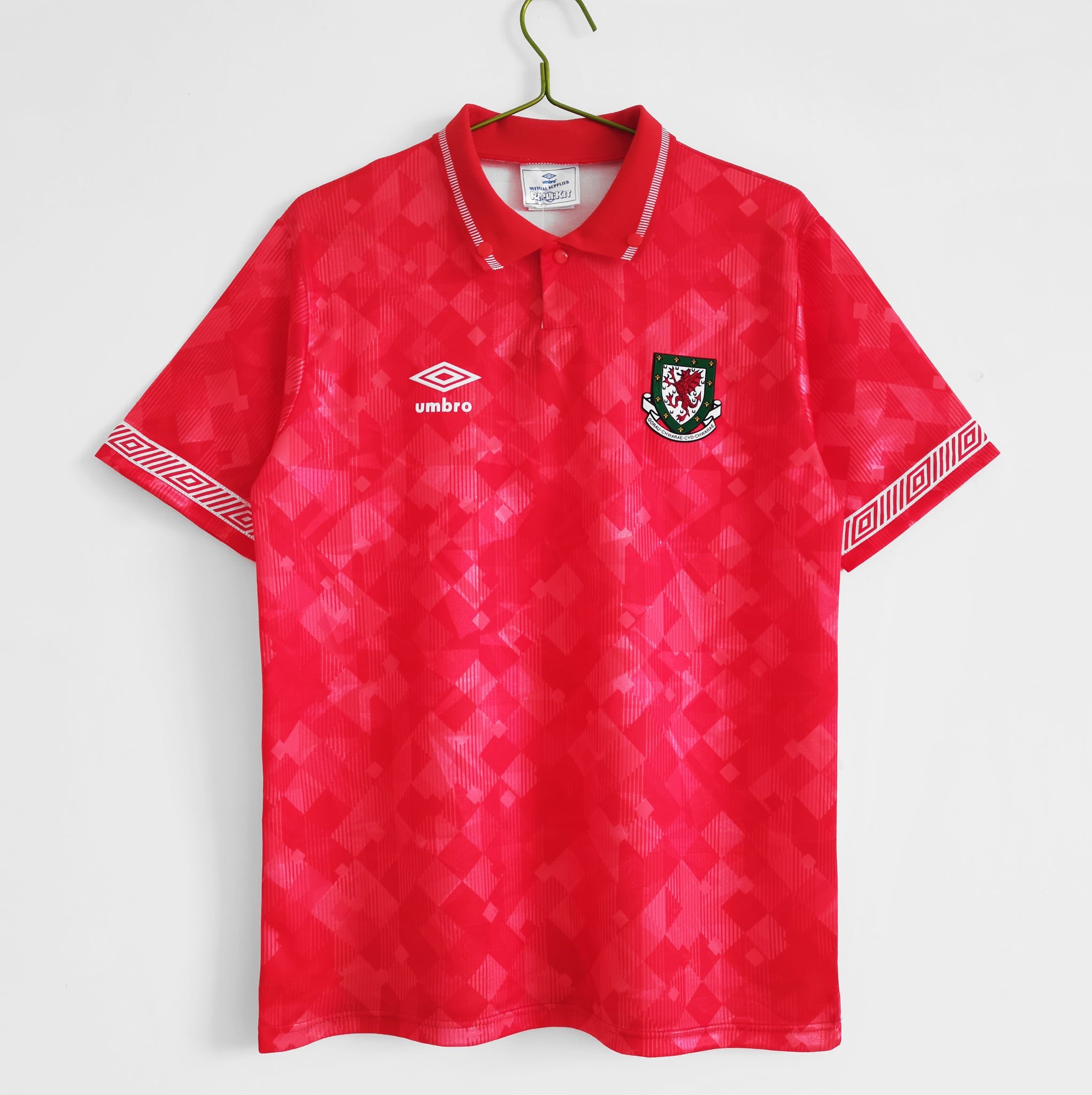 Wales 1990/92 Home Retro Men Jersey - Red