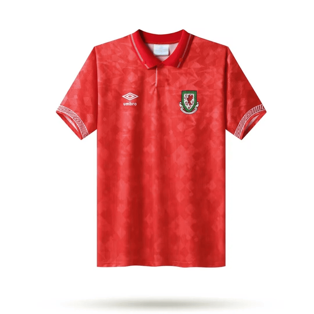 Wales 1991 Home Retro Men Jersey - Red