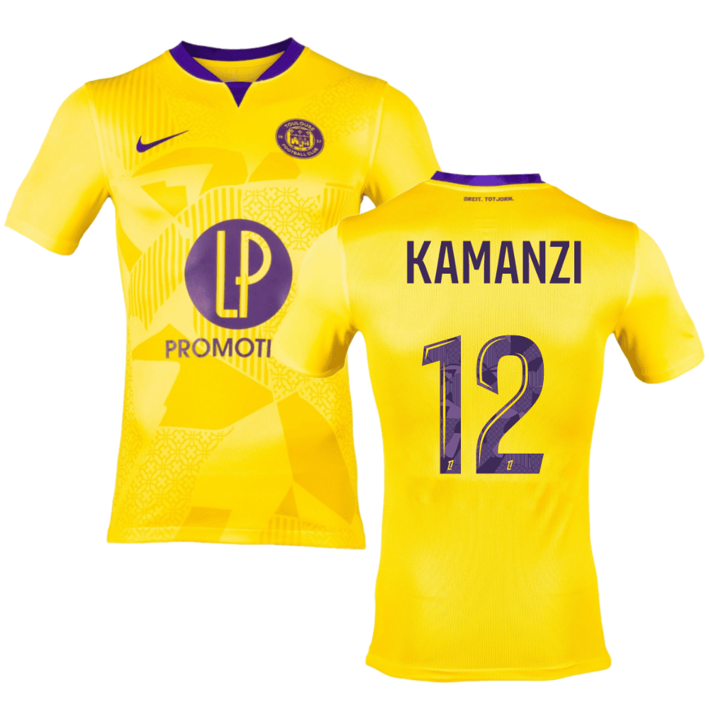 Warren Kamanzi 12 Toulouse FC 2024/25 Away Men Jersey - Yellow