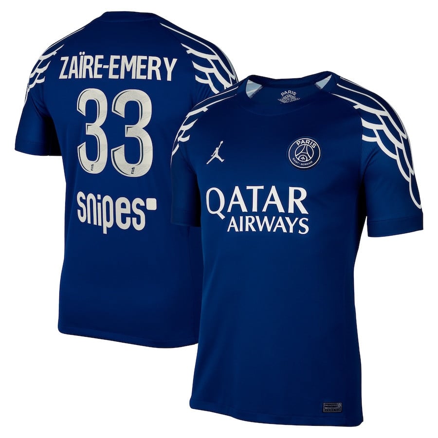 Warren Zaïre-Emery 33 Paris Saint-Germain 2024/25 Fourth Men Jersey - Dark Blue