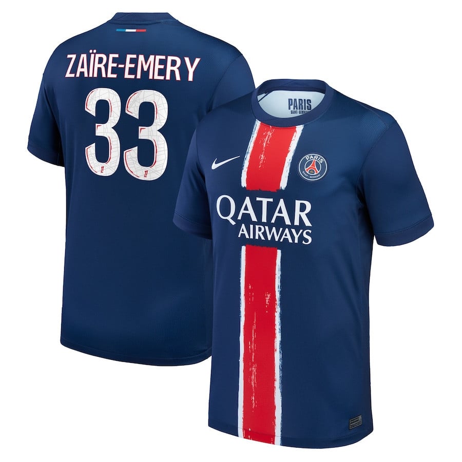 Warren Zaïre-Emery 33 Paris Saint-Germain 2024/25 Home Men Jersey - Navy