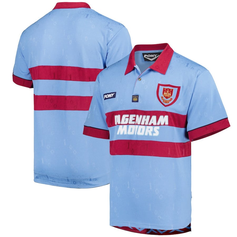 West Ham United 1995-96 Retro Centenary Away Jersey - Men, Light Blue