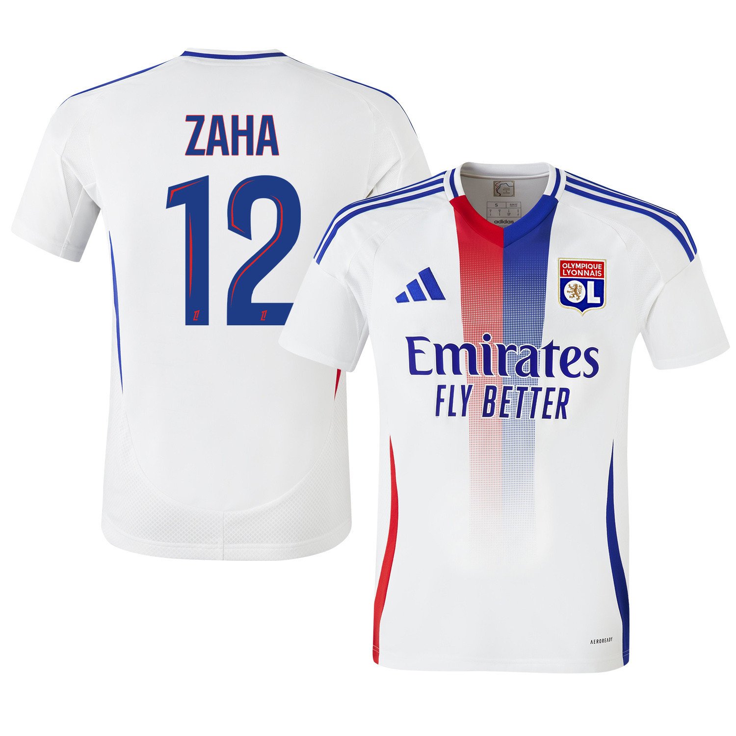 Wilfried Zaha 12 Olympique Lyonnais 2024/25 Home Men Jersey - White