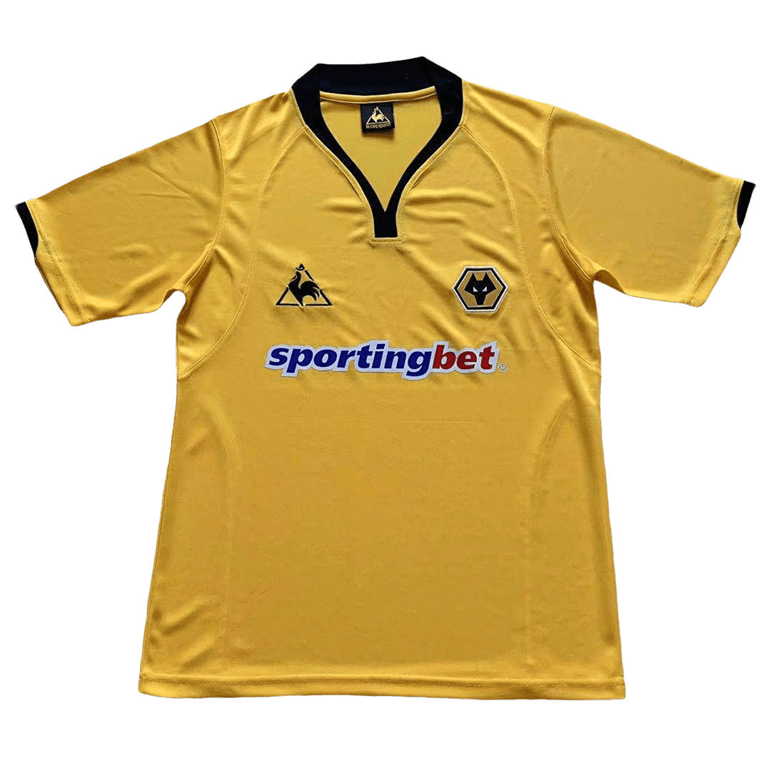 Wolverhampton Wanderers F.C. 2009/10 Home Retro Men Jersey - Yellow